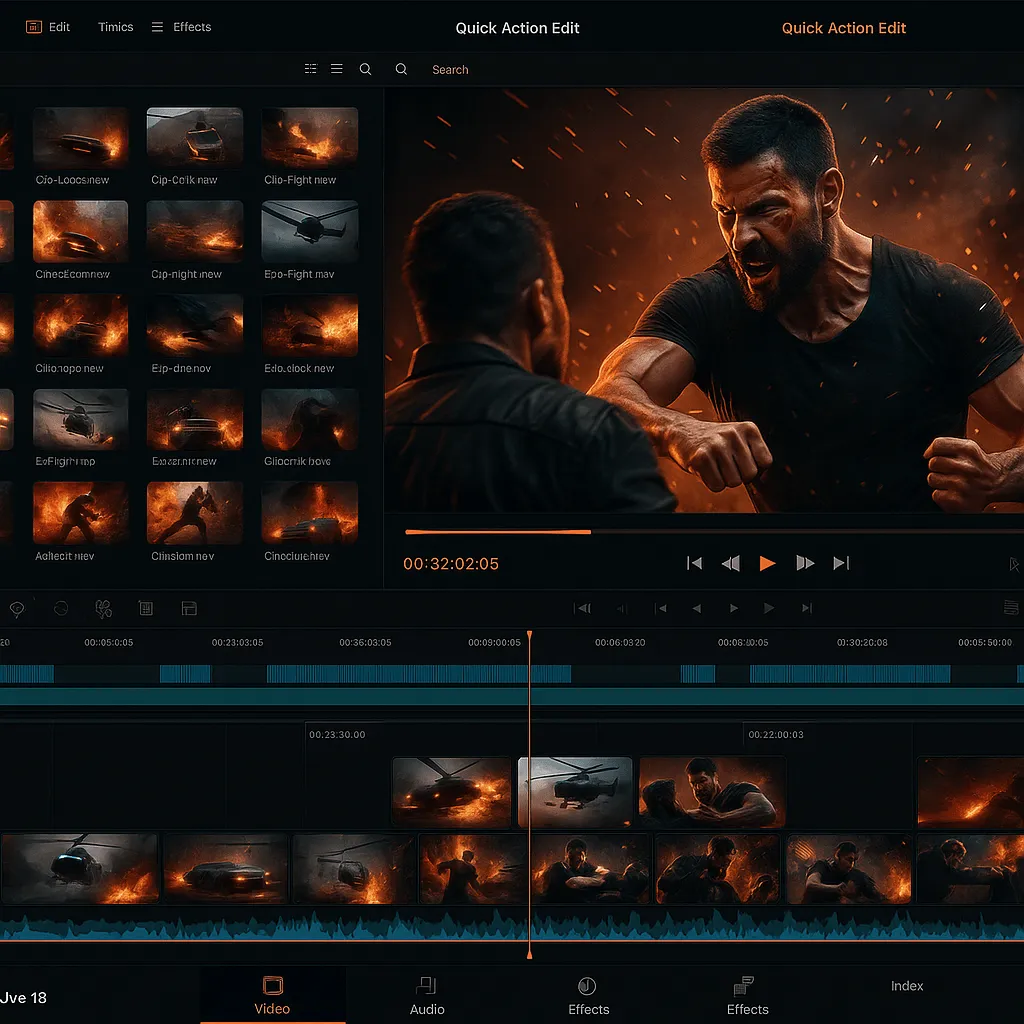 Interface de montage cinématographique